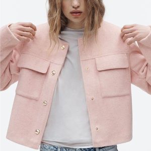 Zara gold button cropped jacket